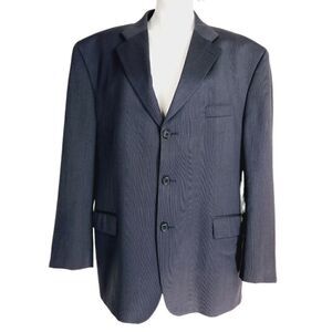 Kasper black blazer suit jacket wool Size 48R‎
